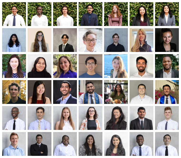 Headshots of 42 students