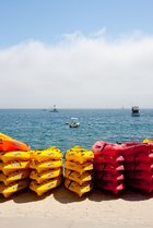 Stacked Kayaks
