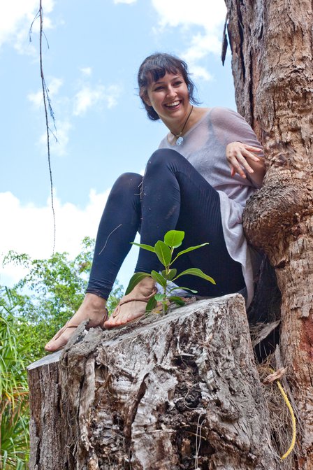 Irene up a tree