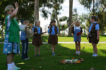A Brownie Girl Scout is a friendly person