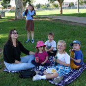 Picnic lunch with Lee and the Rose family