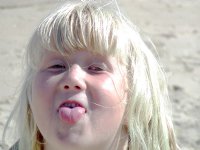 Sara makes a face