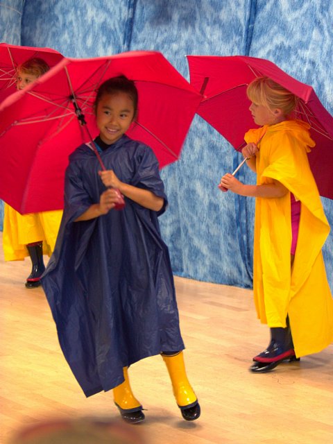 Singing in the Rain: Umbrellas Open