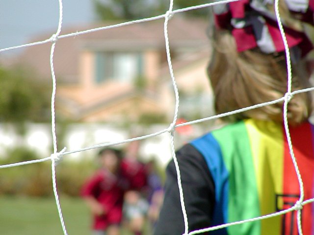 Behind the goal
