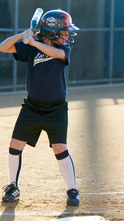 Caitlin At Bat
