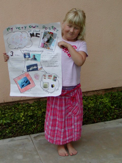 Sara and her poster