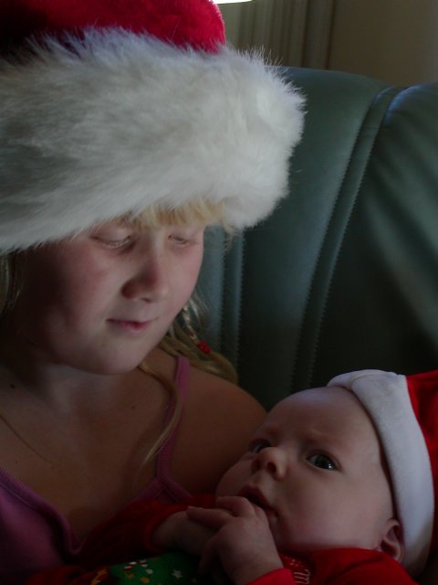 Sara holding Daniel