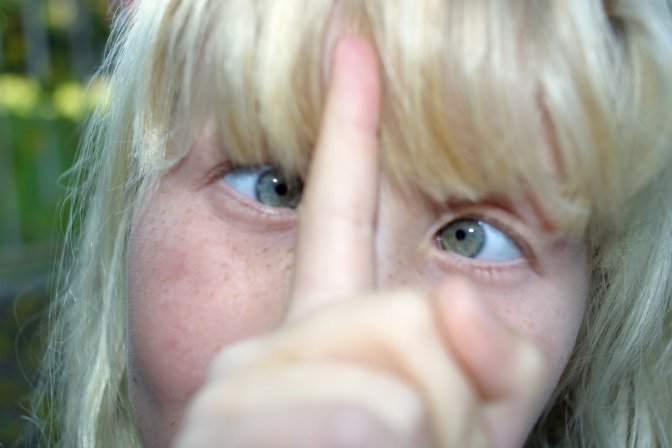 Sara cross-eyed