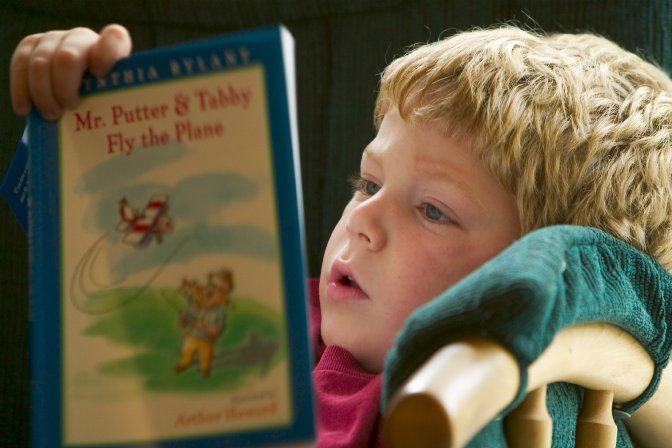 Timothy reading