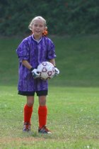 Tiger goalie with the ball
