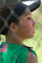 Kayla in the dugout