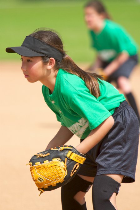 Kayla at first base