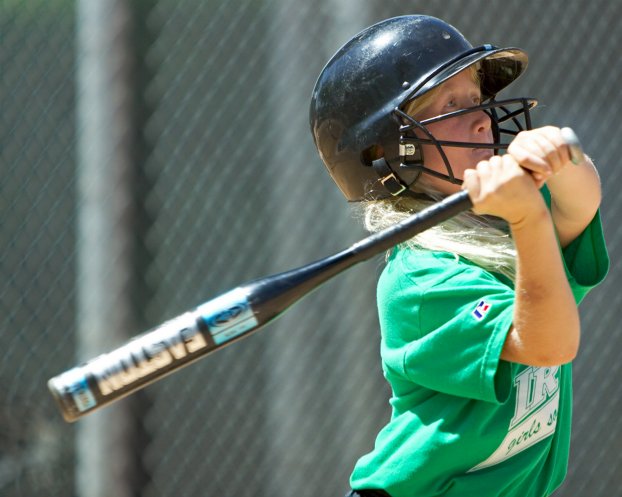 Sara takes a swing
