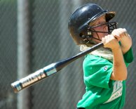 Sara takes a swing
