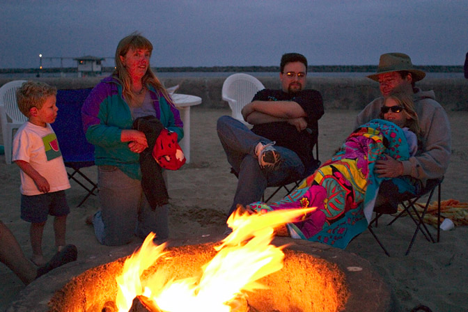 Enjoying the fire