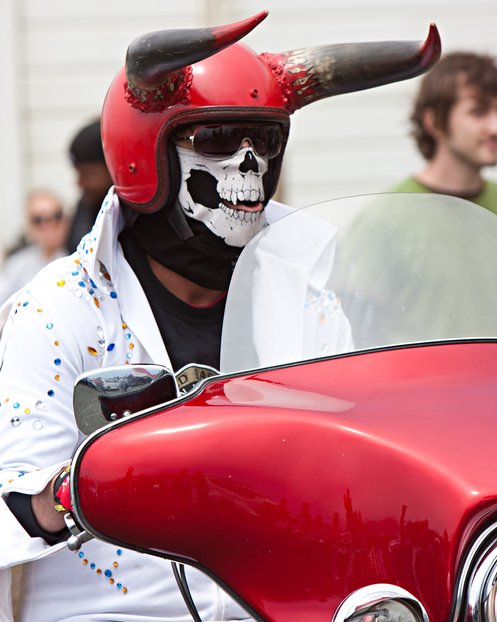 Red Horned Skull