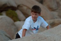 Steven bouldering