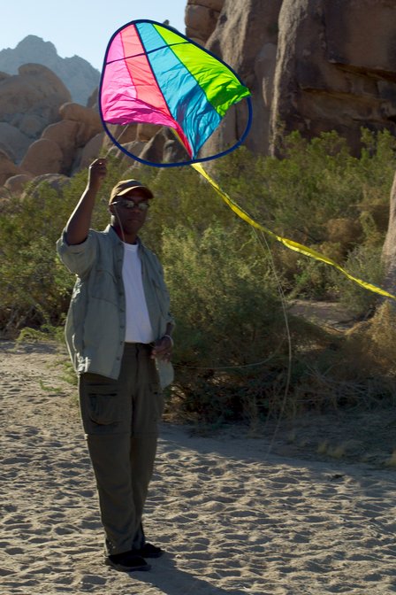 Gavin flies a kite