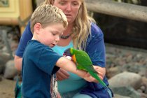 Timothy with a lorikeet