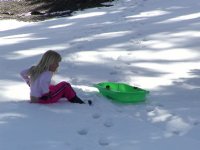 Sitting on the snow