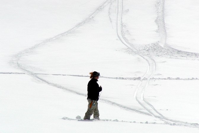 Tracks in snow