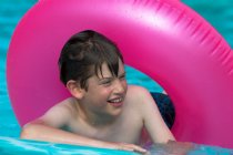 Stephen in the pool