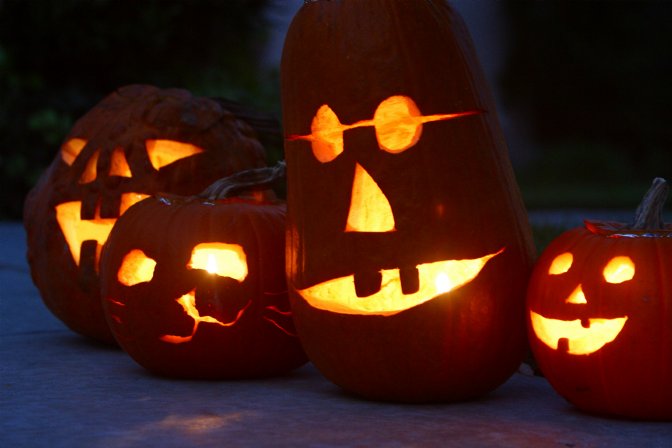 All four pumpkins