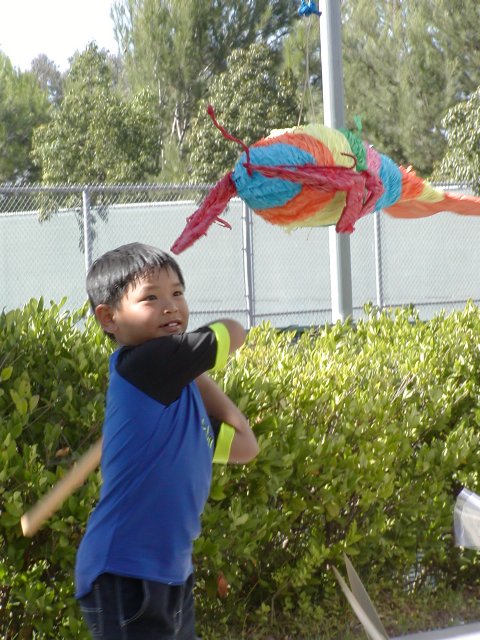 Anthony gets ready to hit it