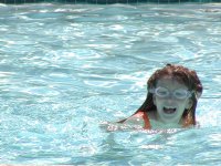 Tobin in the pool