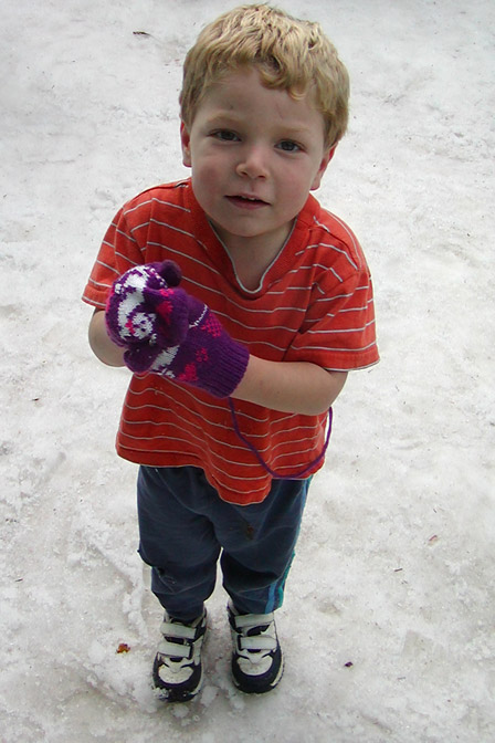Timothy in the snow