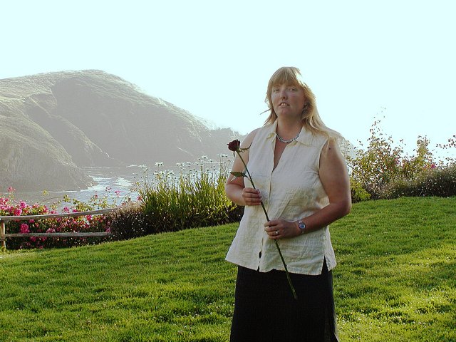 Diana with a rose