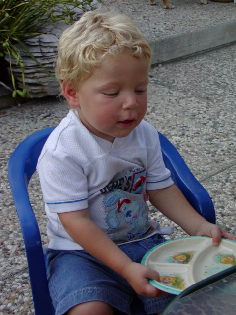 Timothy at dinner