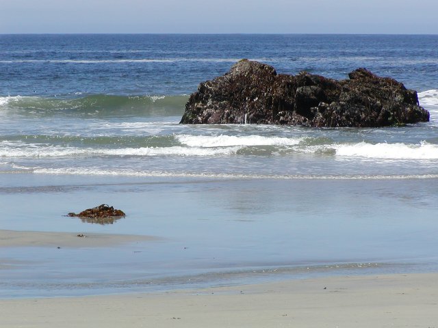 A rock in the surf