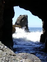 Through a cave