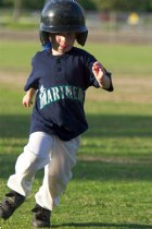 Jacob running the bases
