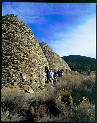 Outside the charcoal kilns near Wildrose Nov. 22, 2001