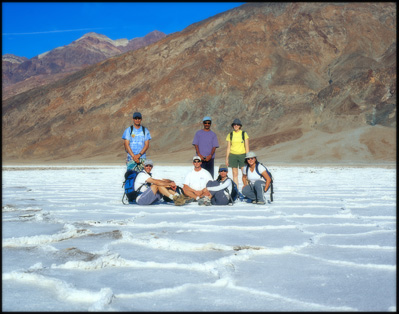 On the salt flats near Badwater